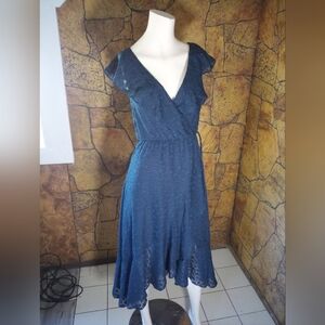 APRICOT Navy High Low Dress